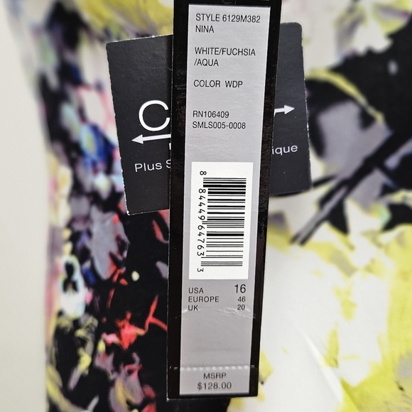 TAHARI Arthur S Levine Floral Multi-Colored Dress BRAND NEW - Picture 7 of 10